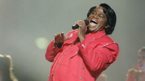 James Brown performs during the Super Bowl XXXI half-time show on January 26, 1997 at the Superdome in New Orleans, Louisiana. 